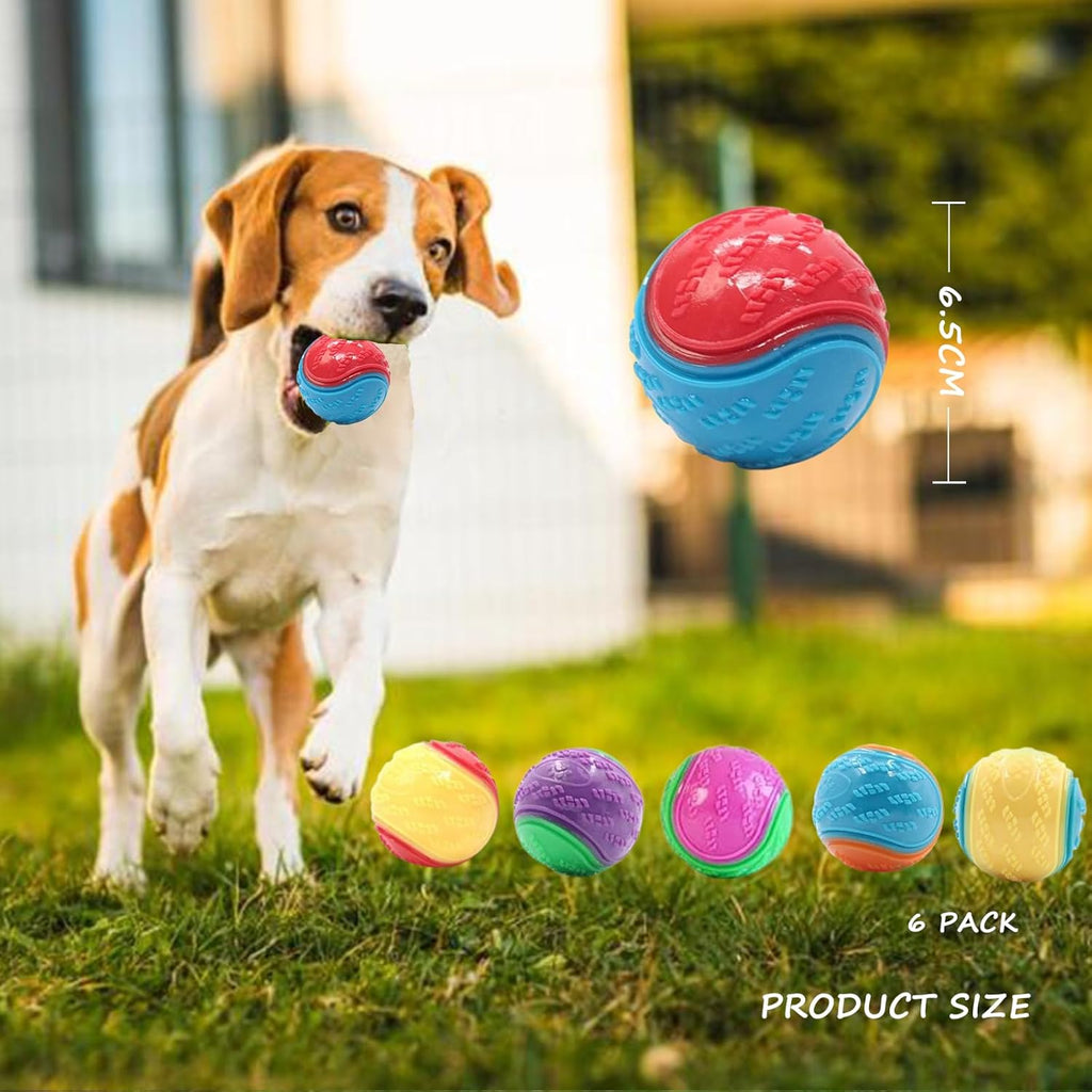 6Pcs Dog Balls, Interactive Dog Ball, Toy Dog Ball,Thrower Dog Balls Indestructible Dog Toys